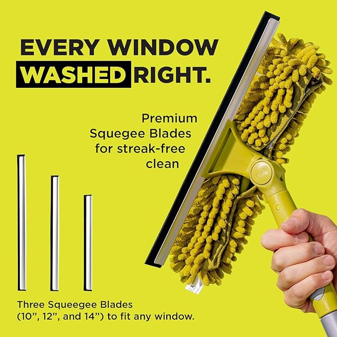 DOCA Telescoping Pole 6-24 Ft - Extension Pole for Cleaning, Feather Duster, Window Washing Kit, Paint Roller, Window Squeegee - High Reach Extendable Kit for Indoor & Outdoor - Squeegee Scrubber