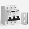 DC Solar Panels Disconnect Switch 25 Amp Solar Shut Off Switch 12V-400V 3 Poles AC Miniature Circuit Breaker for PV Homes, AC 110V DIN Rail MCB