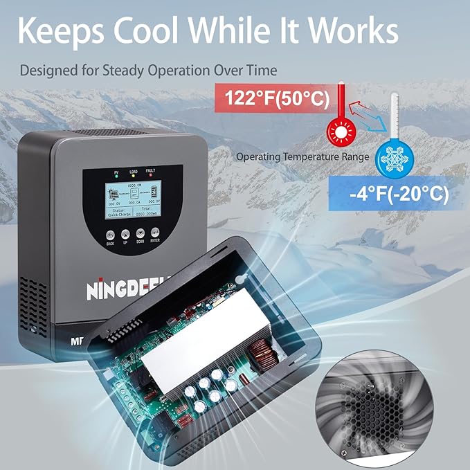 MPPT Solar Charge Controller 60A 96V Auto 12V 24V 36V 48V 60V 72V 84V 96V Solar Regulator for Solar Systems with LCD Display Suitable for FLD LiFePO4 SLD Gel Batteries