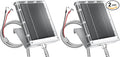 POWOXI 6V Solar Panel for Deer Feeder: 1.5W Waterproof Solar Battery Charger with Mounting Bracket Alligator Clip Feeder Solar Panel 6 Volt Solar Panel (Pack of 2)