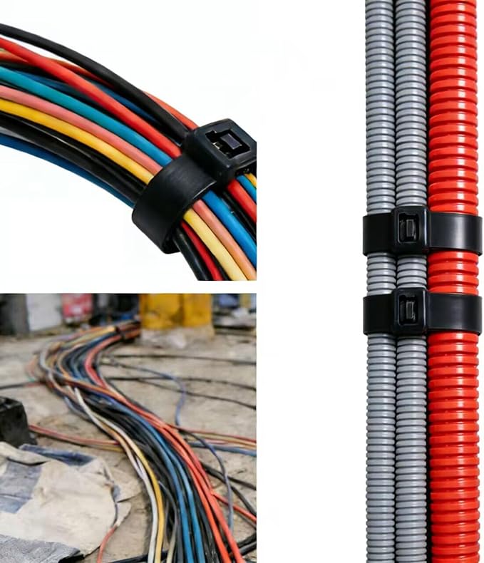 extra Long zip ties heavy duty 48 inch Black cable ties for outdoor use 10 pcs strong thick wire ties large ziptie uv resistant big industrial plastic tie wraps