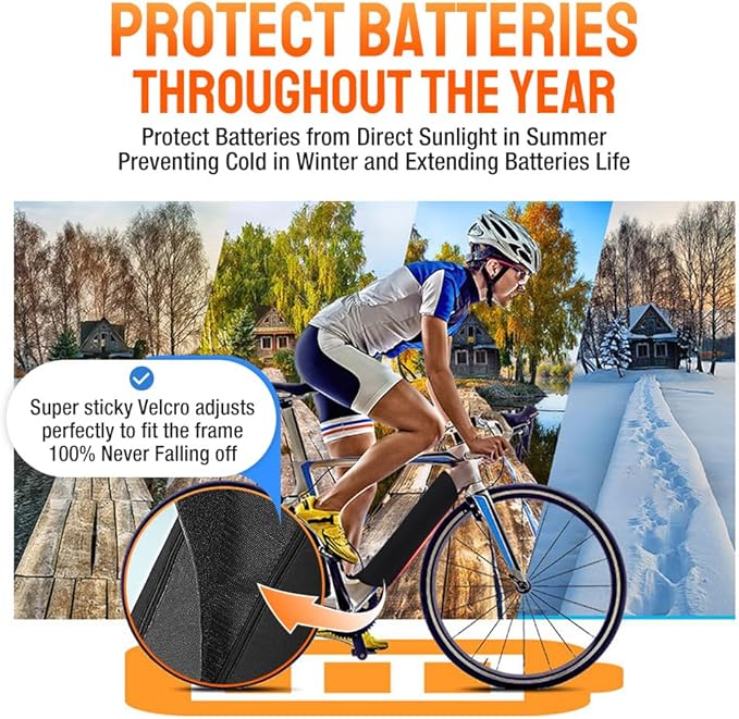 S/M/L Sizes Battery Cover for Electric Bicycles, Ebike Frame Battery Protector Cover