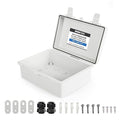 Iron Forge Cable Waterproof Junction Box Extra Large - Outdoor Enclosure with Accessories - Hinged Light Gray Panel Cover - IP65 16"x 12"x 7.2"Inch