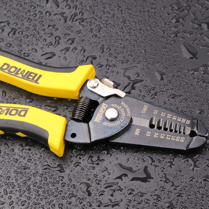 DOWELL 10-22 AWG Wire Stripping Tool Wire Stripper Cutter Pliers Tool Multi-Function Hand Tool for Electrician Craftsmanship 2-Piece