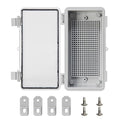 Outdoor Junction Box Waterproof Electrical Box, IP66 ABS Plastic Project Enclosure with Mounting Plate for Marine, Garage & Solar Panel Installations Clear 7.8"x3.8"x2.9"