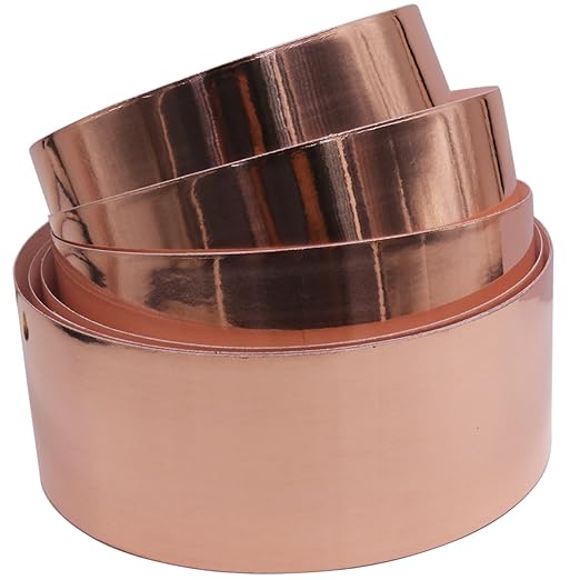 LOVIMAG Copper Tape, Copper Foil Tape (2inch X 33 FT) Metal Conductive Adhesive for Slugs Guitar and EMI Shielding, Crafts, Electrical Repairs, Grounding