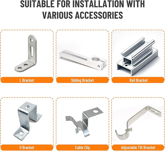 12PCS Standing Seam Roof Clamps, Metal Roof Fixing Clamps, Racking Bracket for Solar Panel Module Installation, Starlink Base, Heat Cable and Snow Guard Attachment