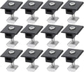 uxcell 12Pcs Solar Panel Middle Clamp, 30mm Aluminum Solar Panel Center Clamps PV Solar Rail Mounting System Install Hardware, Black