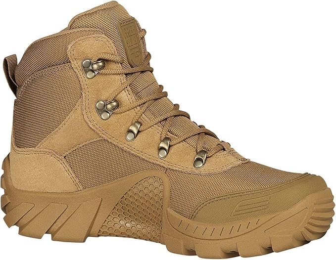 FREE SOLDIER Men's Waterproof Hiking Boots Tactical Work Boots Outdoor Lightweight Military Boots