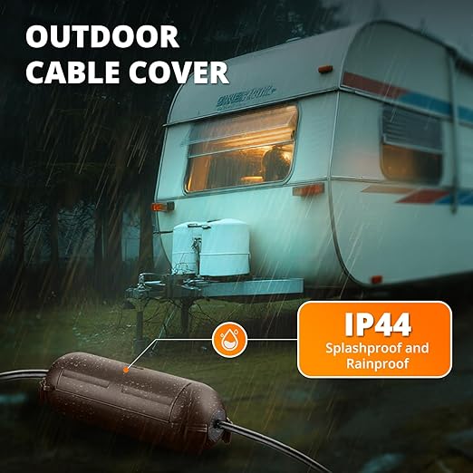 QUOBAS 2 Pack Small Outdoor Extension Cord Cover, Waterproof Electrical Box for Outdoor Outlets, Plugs, Holiday Christmas Lights, Power Tools，Brown