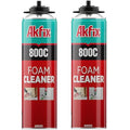 Akfix 800C Gun Cleaner (2x12.3 oz.) – Solvent-Based Spray for Removing Uncured Polyurethane Foam, Cleans Valves & Adapters, Prevents Clogging, Maintains Tool Performance | 12.3 oz. 2 Pack