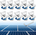 Anbte 10pcs Solar Panel End Clamp for Standard Unistrut, Aluminum 30mm/35mm Solar Panel Brackets with Nuts Bolts, Solar Panel Mounting Kit for Metal Roof, Tin Roof, Flat Roof, Sheet Roof, Silver