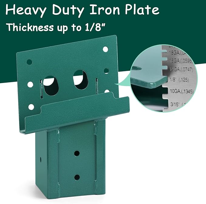 Mofeez Outdoor 4x4 Compound Angle Brackets for Deer Stand Hunting Blinds Shooting Shack (Green, Set of 4)