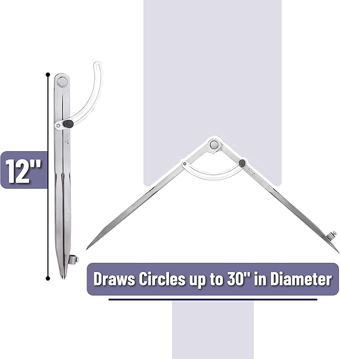 Mr. Pen- Professional Compass for Woodworking, 8 Inch Compass with Wing
