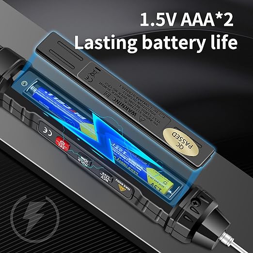 Pen Type Digital Multimeter Voltage Tester NCV Non-Contact Meter 600V Voltmeter, Measure AC DC Voltage Resistance Diode Capacitor Frequency Continuity for Electrician Tools