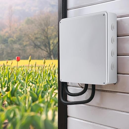 16" x 14" x 4.75" ABS Plastic Junction Box, Waterproof IP65 Electrical Junction Box with Reserved Holes, Weatherproof Outdoor Dustproof Boxes with Cover Universal Project Enclosure for Electronics