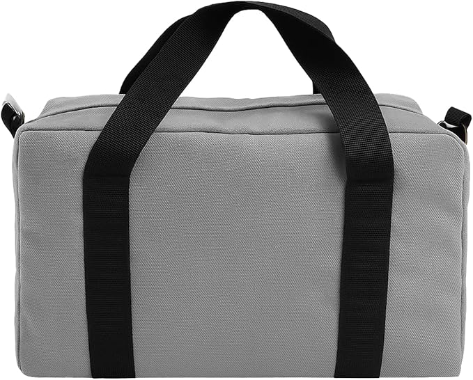 Small Tool Bag,Close Top Wide Mouth Tool Organizer Bag,Large Capacity Tool Bags for Men,Canvas Tool Storage Bag for Storage Handbag for Screwdrivers,Wrench,Pliers Hand Tools (Gray, 20 Inch)
