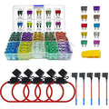 MuHize 5 Pack Inline Fuse Holder Kit - 12AWG Fuse Holder, Standard Automotive Add-a-Circuit Fuses Taps with 100pcs (2A/3A/5A/7.5A/10A/15A/20A/25A/30A/35A) Fuses for Car Camper