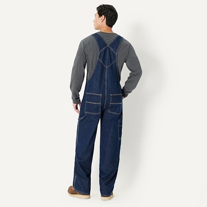 Amazon Basics Men's Relaxed Fit Workwear Bib Overall