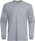 FR Shirts for Men CAT2/HRC2 6.5oz Lightweight Fire Resistant Shirts for Men Long Sleeve Crewneck T-Shirt
