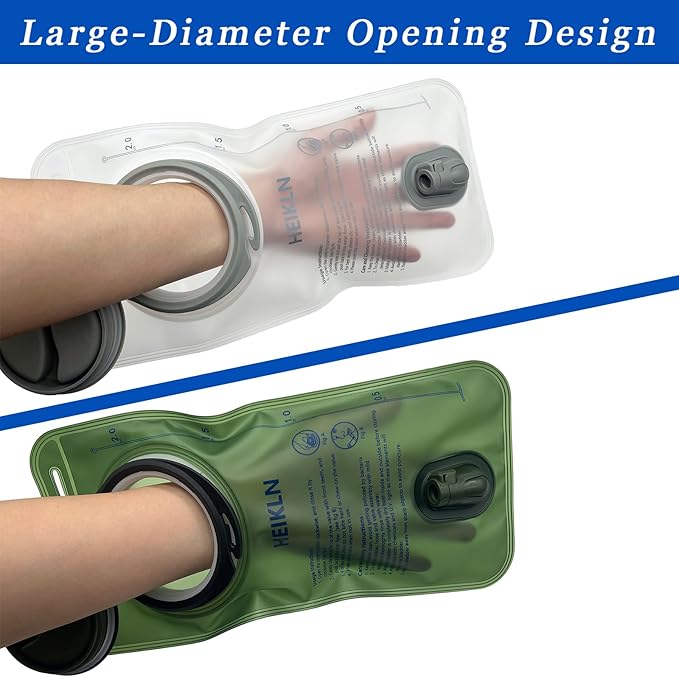 Hydration Bladder 1.5L-2L-2.5L-3L,Leak Proof Water Reservoir, BPA Free Military Water Storage Bladder Bag Hydration Pack Replacement Easy Clean for Bicycling Hiking Camping Hunting Running
