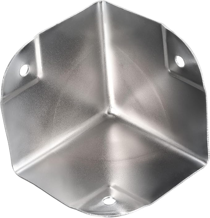 uxcell Metal Box Corner Protectors Box Edge Guard Protector 50 x 50 x 50mm Silver Tone 16pcs for Table Corners and Desk Corners