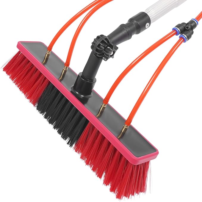 Window Cleaning Kit, Adjustable Rotatable Window Cleaner Tool with Extension Pole, 26.25ft Solar Panel Cleaning Brush, Windows Cleaning Squeegee Kit for Solar Photovoltaic Panel Aravans Windows etc