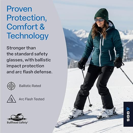 Bullhead Safety Eyewear Dorado Glasses – Enhanced Anti-Fog, Lightweight, Impact/Scratch Resistant, UV Blocking Sunglasses for Hunting/Shooting, Outdoor Sports, Construction, Smoke/Crystal Black