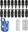 8 Pairs of Solar Connectors with 2 Spanners Compatible with 10-12AWG Cables