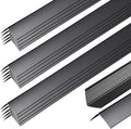 Therwen 30 Pcs Aluminum Alloy Metal Molding Corner Guards 48 x 1.2 x 1.2 Inches Wall Corner Guard Protectors with 90° Angle Door Frame Cabinet Baseboard Protector for Edge Wall Decoration(Black)