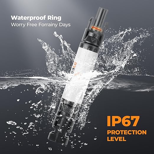 15A Solar Panel Fuse Holder 1000V with PV Fuse Inline Connector 15Amp for Solar System, Ready to Plug IP67 Waterproof 5 PCS