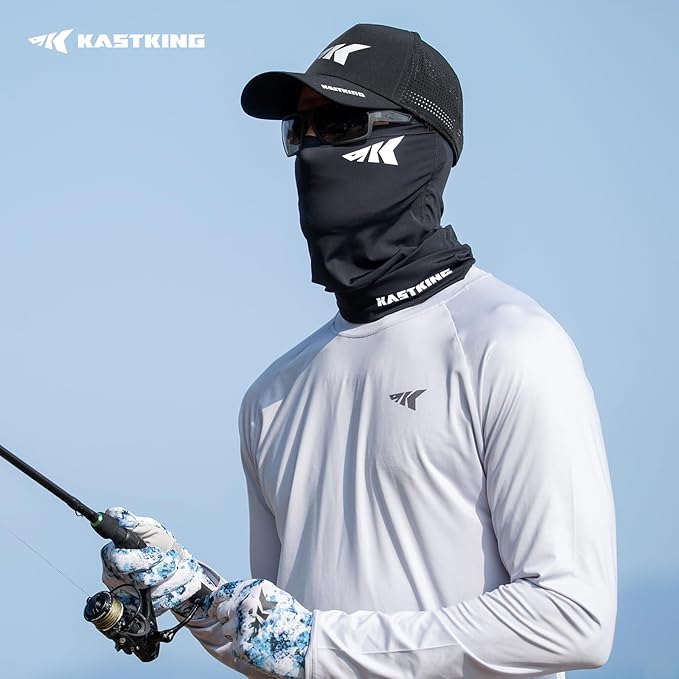KastKing Ultimate Angler Neck Gaiter, UPF 50 Sun Mask, Sun Gaiters for Men & Women, Hydrocool Technology, Fishing, Hiking