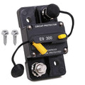 300A Heavy Duty 3/8"(M10) Studs Circuit Breaker 12V-48V High Current with Manual Reset Switch 300 Amp for Car Audio Truck RV Trailer Boat Marine Solar DC System DIY, UL, IP67 Waterproof