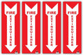 Premium Fire Extinguisher Sign Stickers [4 Pack] - Permanent Adhesive Vinyl Extreme UV/Weatherproof Protection - Indoor, Outdoor or Marine Use - Ultra High Tack Fire Signage workplace Safety Signs