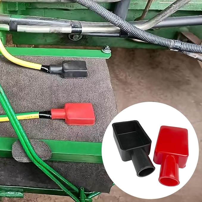 6 Pcs Battery Terminal Cover, Battery Terminal Protector Cover, Battery Terminal Protective Caps, Car Insulating Battery Cover, Rubber Positive and Negative Poles Stud Covers, for Car Motorcycle Truck