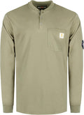 BOCOMAL FR Shirts Flame Resistant Shirt 5.5oz 100% Cotton Light Weight CAT2 Fire Retardant Henley Shirts