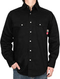 VATRENUS FR Shirts for Men 6.5oz Button Down Flame Resistant 100% Cotton Men's Pre-Washed Fire Retardant Work Shirt