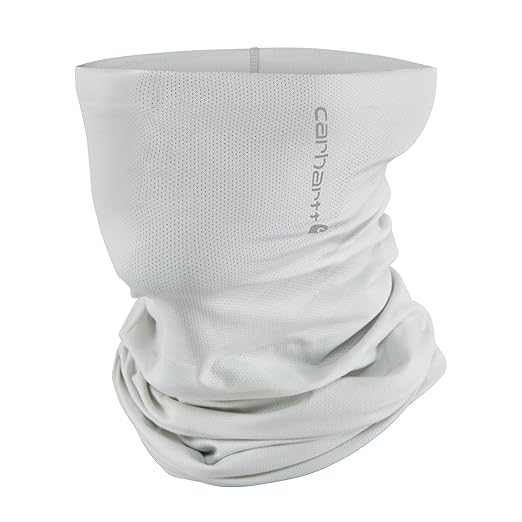 Carhartt Force UPF Lightweight Neck Gaiter, Light Grey, One Size