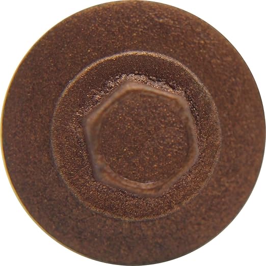 Metal Roofing Screw: (250) 12 x 1-1/2" Copper Hex Sheet Metal Roof Screw. Sharp Point Metal to Wood siding Screws. 5/8" EPDM Washer.