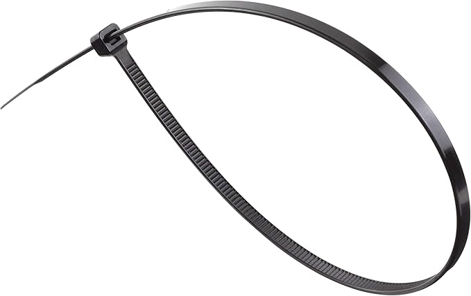 GTSE 14 Inch Black Zip Ties, 100 Pack, 50lb Strength, UV Resistant Long Nylon Cable Ties, Self-Locking 14" Tie Wraps