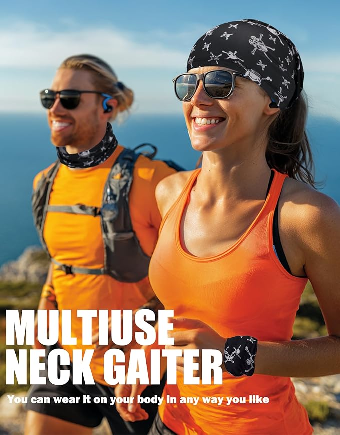 JHYWELL Cooling Neck Gaiter Face Mask, UV Protection Masks Gator, Windproof Bandana for Skiing, Fishing, Hiking, Cycling