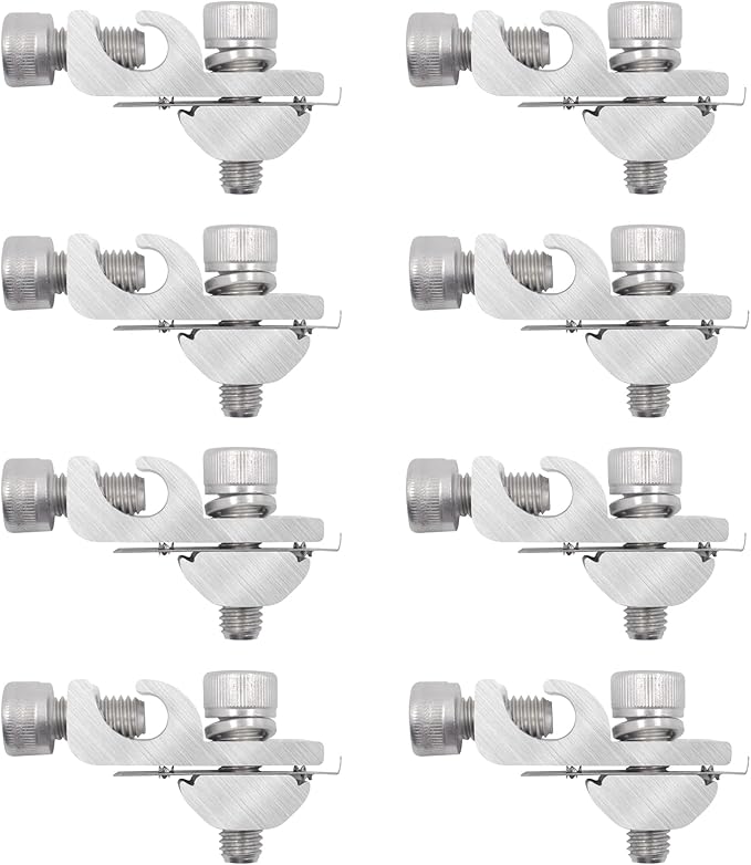 8 Pack Solar Panel Grounding Lugs Solar Panel Clamps Bonding Lug Solar Grounding Clip Mounting Clamp Panel Clamps