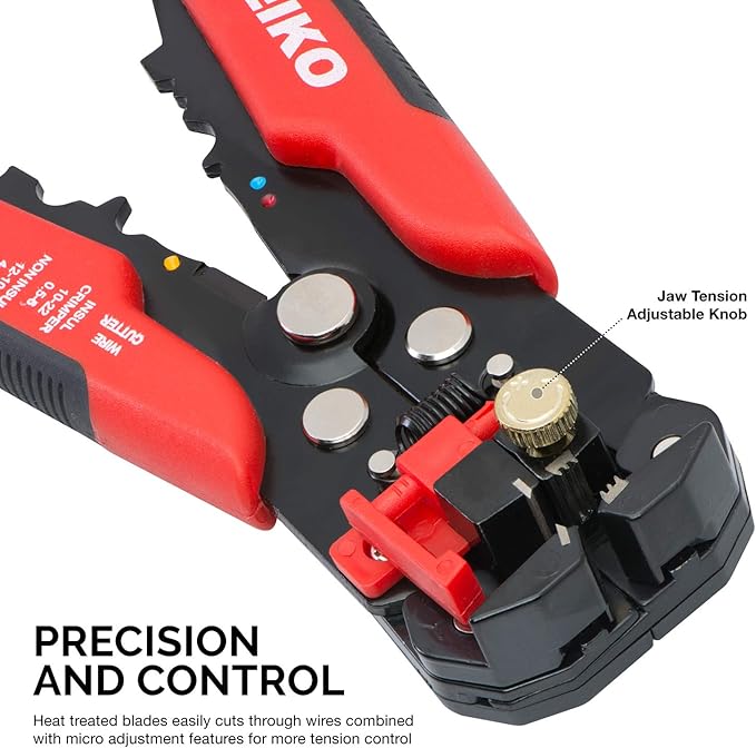 NEIKO 01924A 3-in-1 Automatic Wire Stripper, Cutter, and Crimping Tool, Auto Self-Adjusting Pliers that Cut up to 10 AWG