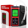 EHDIS Manometer, Professional Air Pressure Meter, Dual-Port HVAC Digital Manometers Gas Pressure Tester Differential Gauge