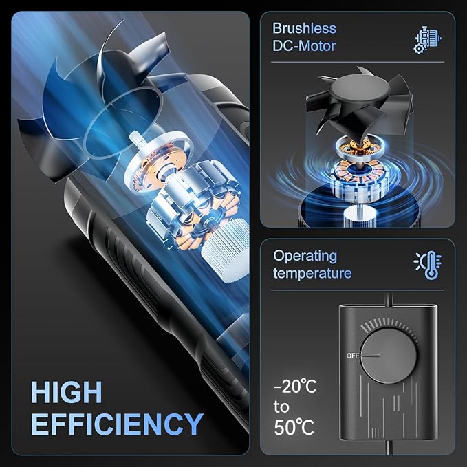 Hon&Guan 4 Inch Upgrade Inline Duct Fan with Stepless Speed Controller - 130 CFM, 6W Low Power, Low Noise Ventilation Fan for Grow Tents, Hydroponics, Basements