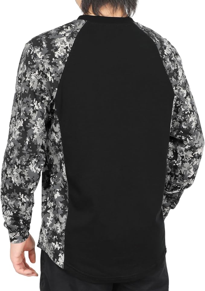 BOCOMAL FR Shirts Crewneck 5.5oz Lightweight Cotton Paisley Camo Two-Tone Flame Resistant Long Sleeve CAT2 Work Shirt