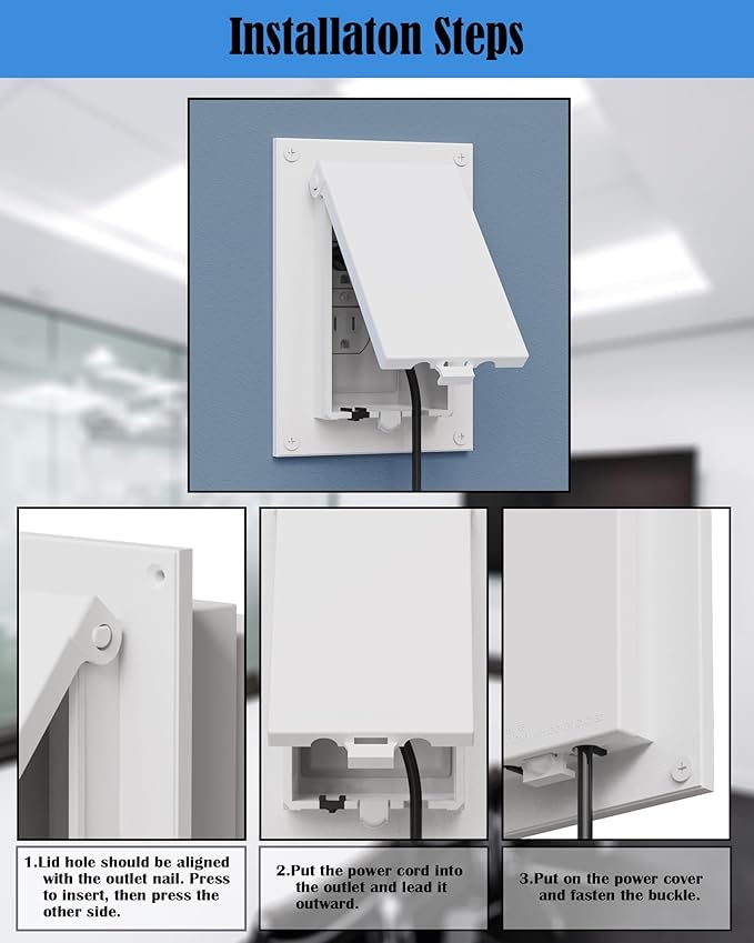 Type 3r Enclosure Cover, DBVW-1 Outdoor Outlet Cover for Wet Locations (Vertical), Electrical Box Replacement Cover for DBVR1W/DBVS1W/60VW in Box Electrical Outlet Box - White(2-Pack)