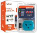BXST Heavy-Duty Surge Protector 20A 4400W for Refrigerators One Outlet Plug Voltage Protector Adjustable Voltage Regulator for Home Appliance, 1 Pack