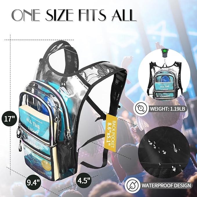 Hydration Pack, Water Backpack with 3L Hydration Bladder Lightweight Insulation, Festival Essential, Rave Hydration Backpack, Hydropack Backpack for Rave, Hiking, Biking, Festival Gear