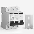 DC Circuit Breaker 32 Amp Solar Panel Disconnect Switch 12V-500V 3 Poles Miniature Solar Circuit Breaker for Outdoor PV Homes Battery, AC 110V DIN Rail MCB